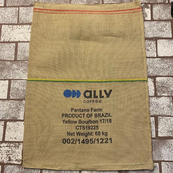 Cafe de Brazil LARGE 38"x27" Coffee Bean Burlap Sack Bag Crafts Decor - Picture 3 of 6